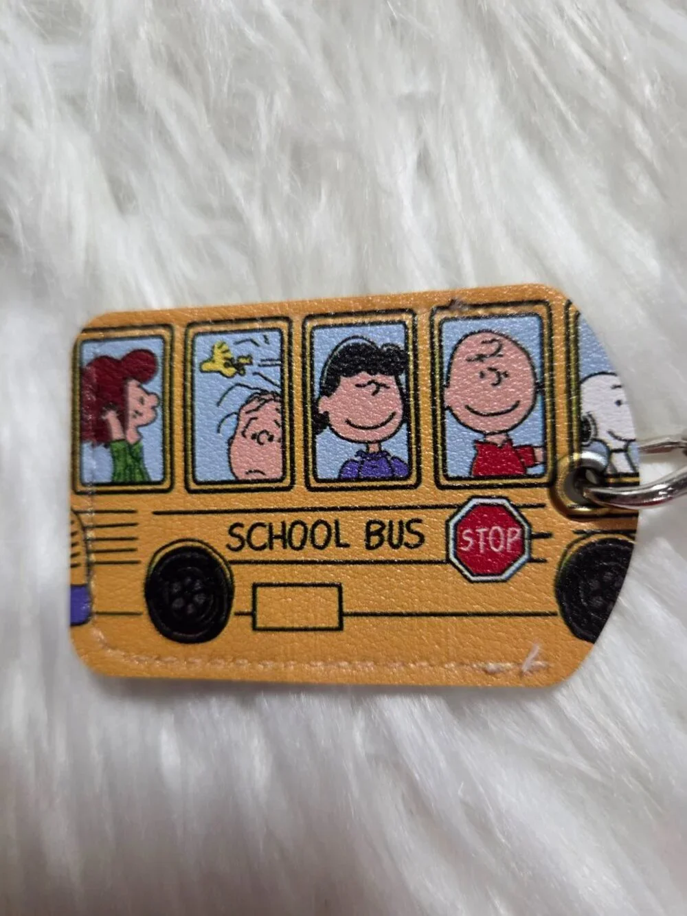 Peanuts School Bus Keychain